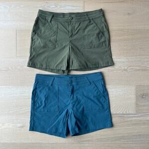prAna Olivia Women's Shorts Cargo Green Mood Indigo sz 10